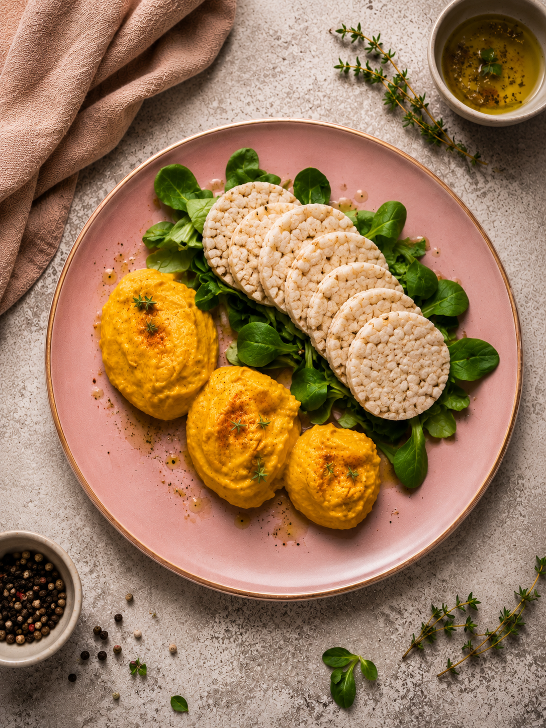 Hummus marchewkowy z pastą tahini / fit rolls 