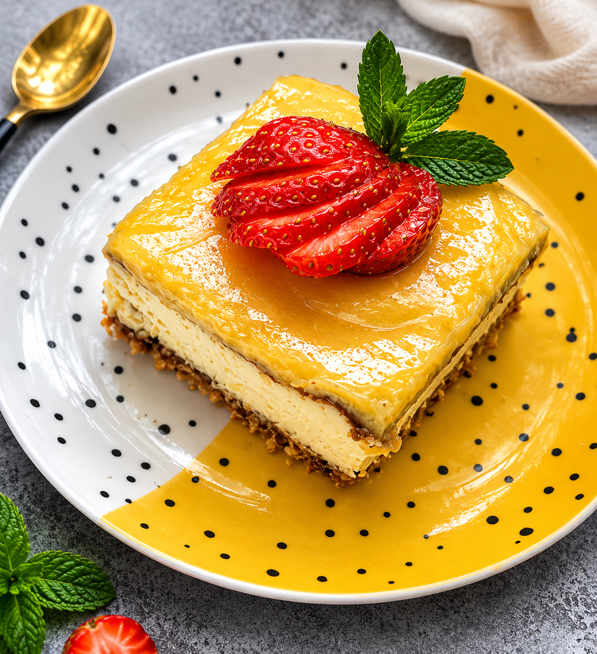 Sernik z mascarpone na owsianym spodzie lemon curd