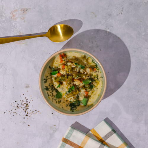 Zupa koperkowa z fasolką szparagową