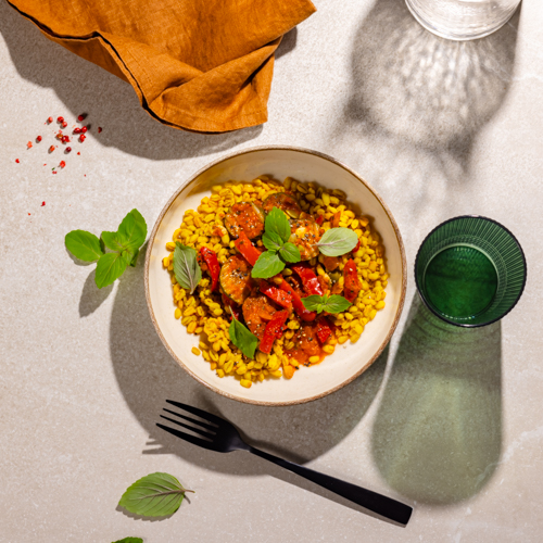 Ragout śródziemnomorskie z pęczakiem