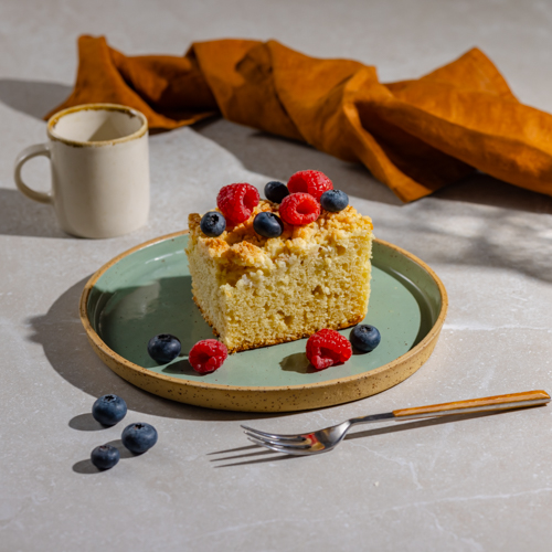 Ciasto z gruszką i kokosową kruszonką