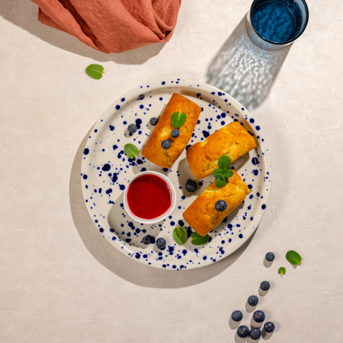 Mini chlebki z jabłkami i musem z owoców leśnych