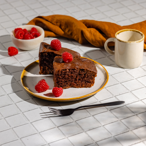 Kakaowe ciasto piaskowe z mango