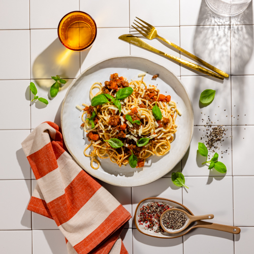 Spaghetti z sosem bolognese z wołowiną
