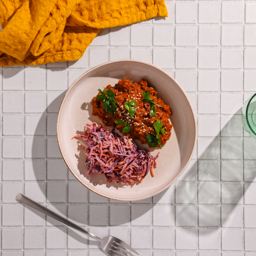 Chilli con carne z surówką