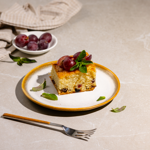 Wegańska babka marmurkowa z winogronami