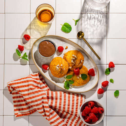 Pancakes migdałowe z kremem czekoladowym