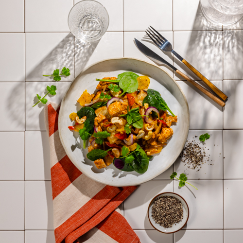 Stek z selera z papryką i indykiem