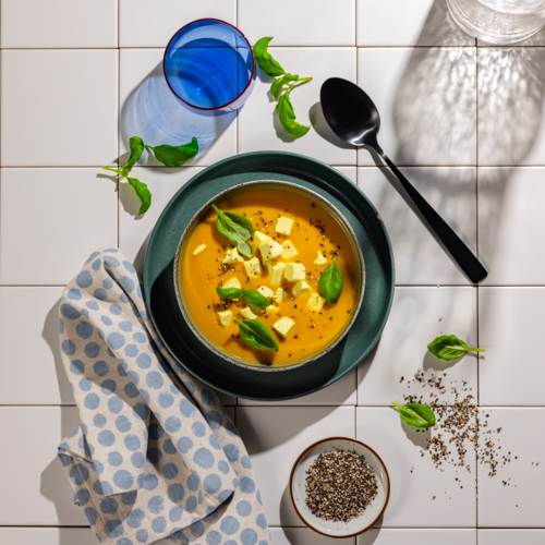 Zupa krem z dyni z serem feta