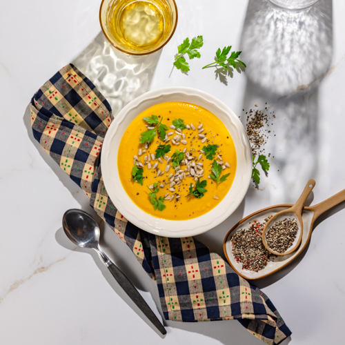 Krem z batata z orzechową nutą 